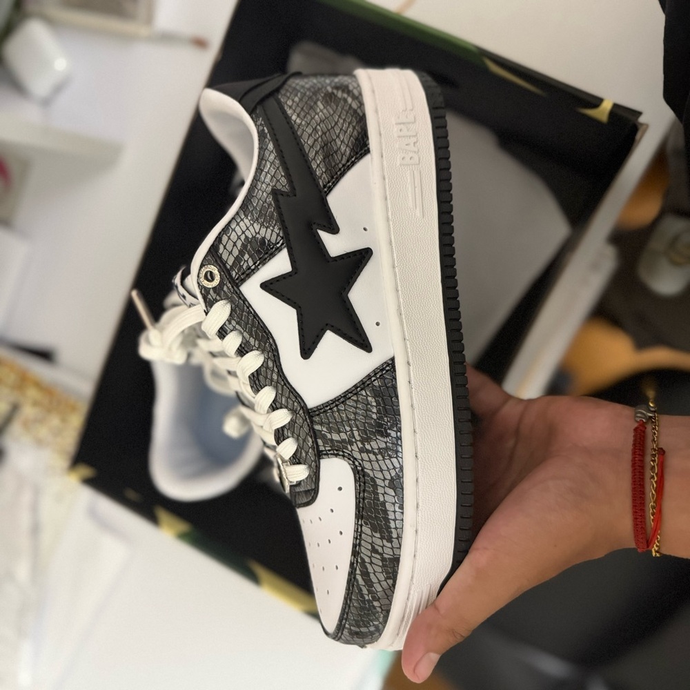 Bape Black and White Star Sneakers